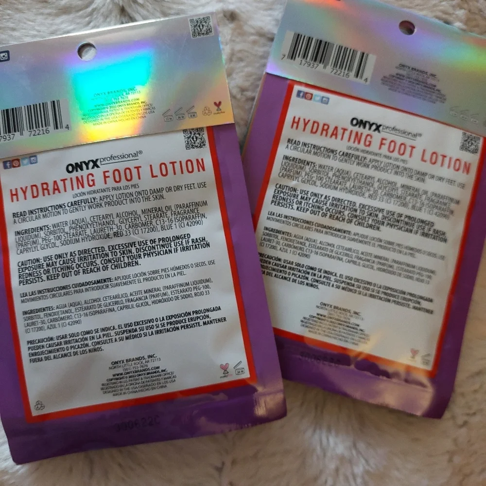 Lot Of 2 New 4 Pk Total FOOT Spa Onyx Citrus MINT Mask Therapy